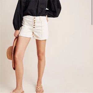 Anthropologie Pilcro High-Rise Slim Boyfriend Denim Shorts